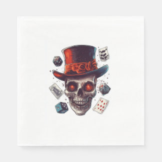 Skull Magicians Hat Pappersservett