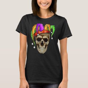 Skull Mardi Gras Jester Joker Carnival Louisiana C T Shirt