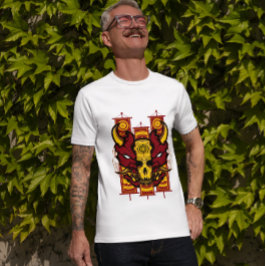Skull-maskerad Oni T Shirt