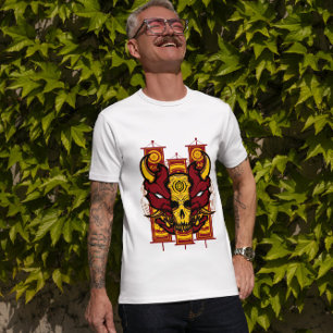 Skull-maskerad Oni T Shirt