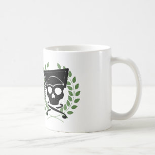 Skull med andedräkt (grönt) kaffemugg