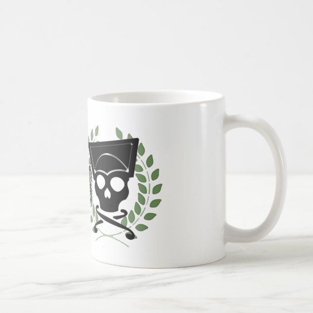 Skull med andedräkt (grönt) kaffemugg (Höger)