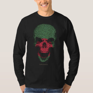 Skull med Bangladesh Flagga Skeleton Bengali Roots T Shirt