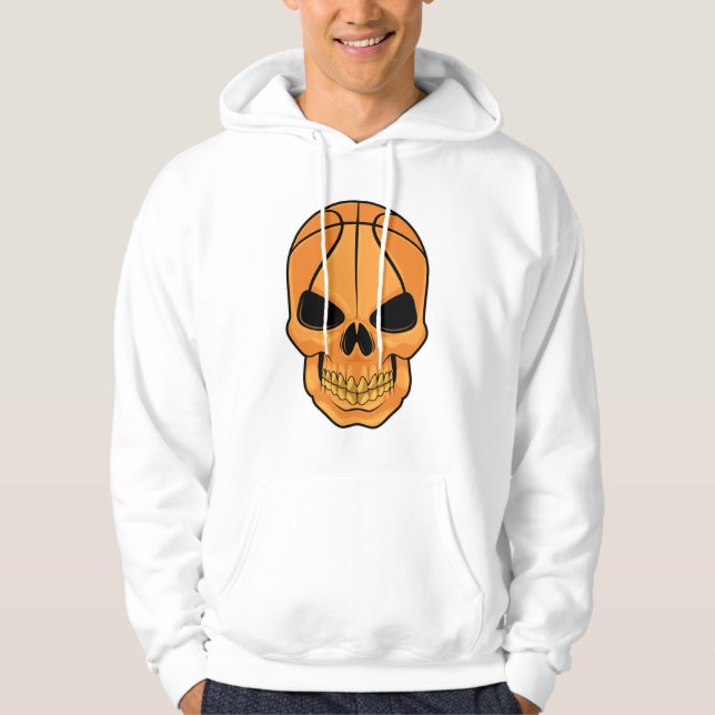 Skull med basketbollhuvud hoodie (Framsida)