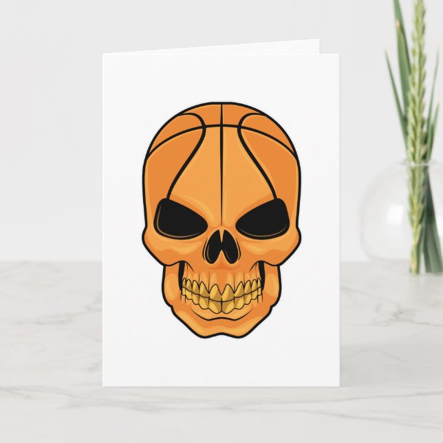Skull med basketbollhuvud kort (Framsida)