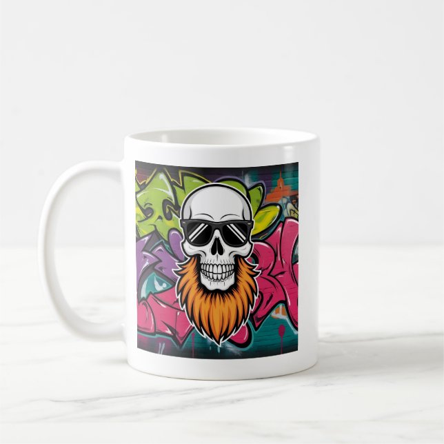 Skull med Beard Mugg (Vänster)