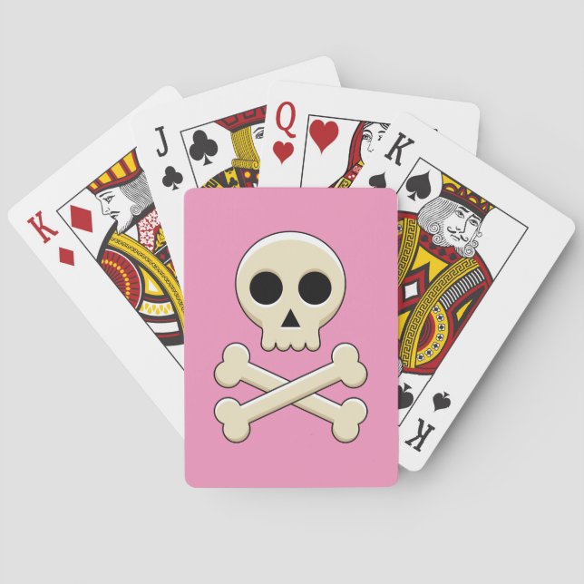 Skull med ben casinokort (Baksidan)