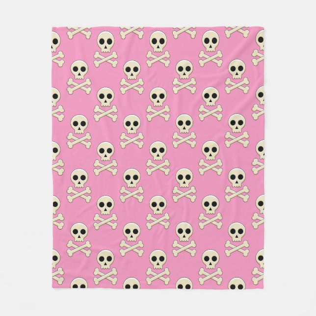 Skull med ben fleecefilt (Framsidan)