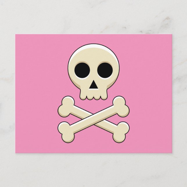 Skull med ben helg vykort (Framsida)