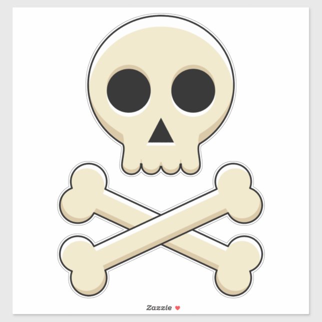 Skull med ben klistermärken (Ark)
