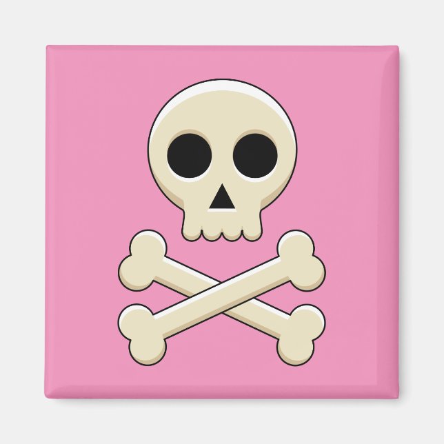 Skull med ben magnet (Framsidan)