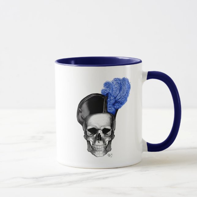 Skull med blå hatt mugg (Höger)