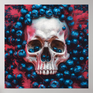 Skull med blåbär Skriv ut Poster väggkonst