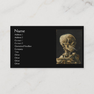 Skull med brinnande cigarett av Van Gogh Visitkort