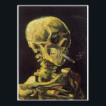 Skull med brinnande cigarett, Van Gogh Poster<br><div class="desc">Skull med Burning Cigarette,  Winter 1885-1886 Vincent Van Gogh (1853-1890) Denna målning som Van Gogh gjort i stil på ett imponerande sätt är av en skalle och ben på en människas överaxlar. I döskallarna är munnen en brinnande cigarett. Målningen utförs på en svart bakgrund.</div>