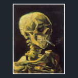 Skull med brinnande cigarett, Van Gogh Poster<br><div class="desc">Skull med Burning Cigarette,  Winter 1885-1886 Vincent Van Gogh (1853-1890) Denna målning som Van Gogh gjort i stil på ett imponerande sätt är av en skalle och ben på en människas överaxlar. I döskallarna är munnen en brinnande cigarett. Målningen utförs på en svart bakgrund.</div>