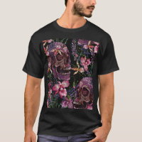 Skull med broderade skinn: Gothic Orchid Mönster