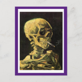 Skull med Burning CIgarette av Van Gogh. Vykort