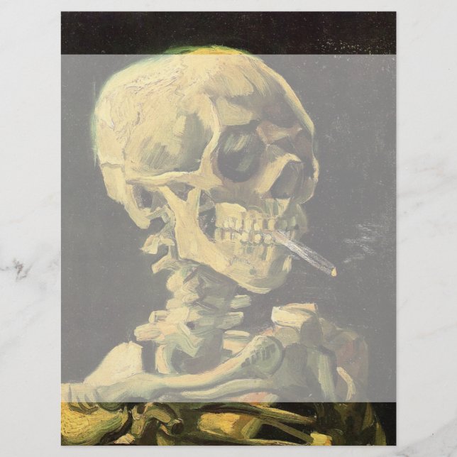 Skull med Burning Cigarette av Vincent van Gogh (Framsida)