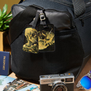 Skull med Burning Cigarette av Vincent van Gogh Bagagebricka