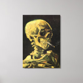 Skull med Burning Cigarette av Vincent van Gogh Canvastryck