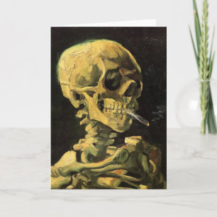 Skull med Burning Cigarette av Vincent van Gogh Kort