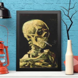 Skull med Burning Cigarette av Vincent van Gogh Poster