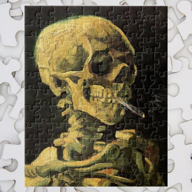 Skull med Burning Cigarette av Vincent van Gogh Pussel (Skapare uppladdad)