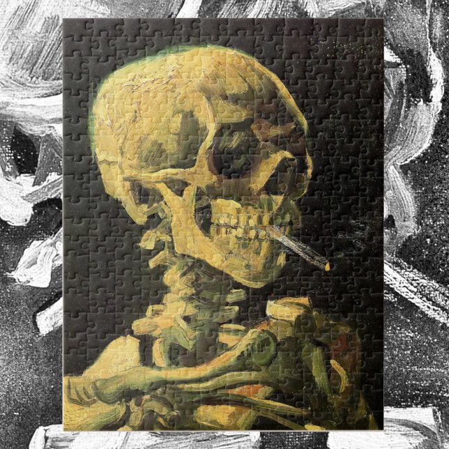 Skull med Burning Cigarette av Vincent van Gogh Pussel (Skapare uppladdad)