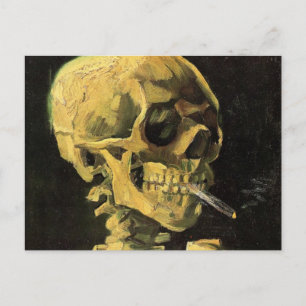 Skull med Burning Cigarette av Vincent van Gogh Vykort