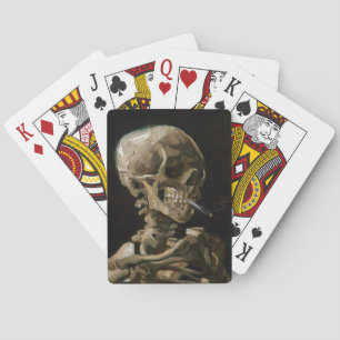 Skull med Burning Cigarette Vincent van Gogh Art Spel Kort