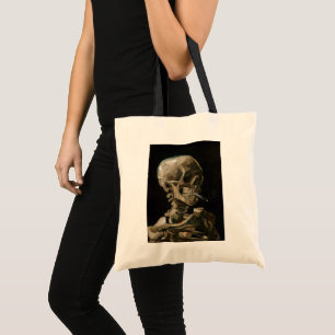 Skull med Burning Cigarette Vincent van Gogh Art Tygkasse