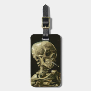 Skull med Cigarette av Van Gogh Bagagebricka