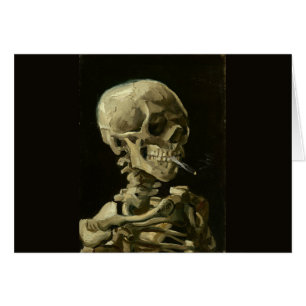 Skull med Cigarette av Van Gogh Hälsningskort