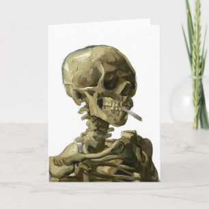 Skull med Cigarette av Van Gogh Kort