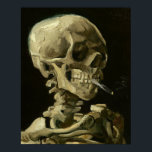 Skull med Cigarette av Van Gogh Poster<br><div class="desc">Van Goghs expressionistiska målningar: Skull med brinnande cigarettmålning</div>