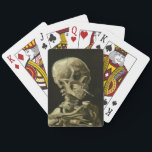 Skull med Cigarette av Van Gogh Spel Kort<br><div class="desc">Van Goghs uttrycksritningar: Skull med målning av bränd Cigarette-arbetsyta</div>