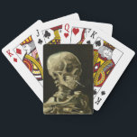 Skull med Cigarette av Van Gogh Spel Kort<br><div class="desc">Van Goghs uttrycksritningar: Skull med målning av bränd Cigarette-arbetsyta</div>