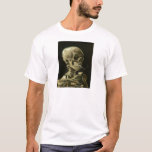 Skull med Cigarette av Van Gogh Tröja<br><div class="desc">Van Goghs expressionistiska målningar: Skull med brinnande cigarettmålning</div>