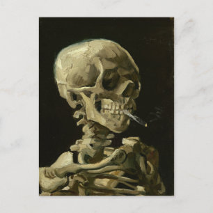 Skull med Cigarette av Van Gogh Vykort