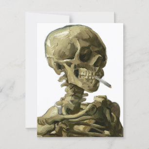 Skull med Cigarette av Van Gogh Vykort