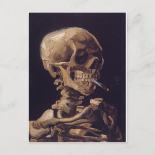 Skull med en brinnande cigarett - Vincent Van Gogh Vykort