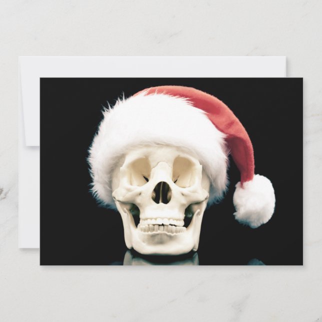 Skull med en tomhatt julkort (Framsida)