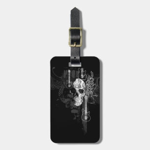 Skull med gitarrer bagagebricka