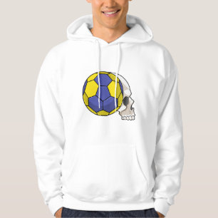 Skull med handbollsport hoodie