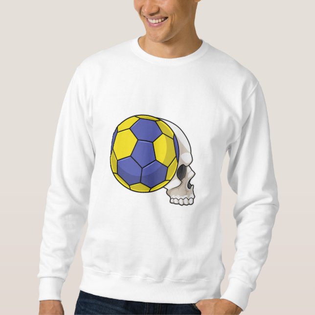Skull med handbollsport lång ärmad tröja (Framsida)
