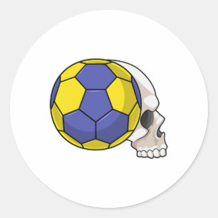 Skull med handbollsport runt klistermärke