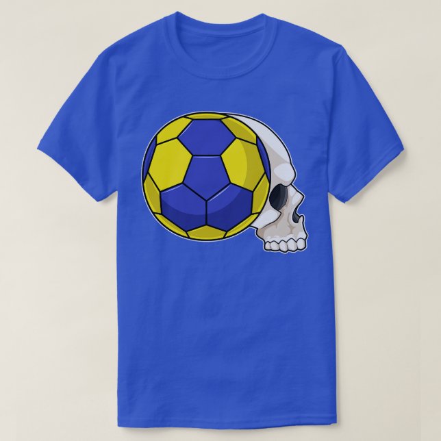 Skull med handbollsport t shirt (Design framsida)