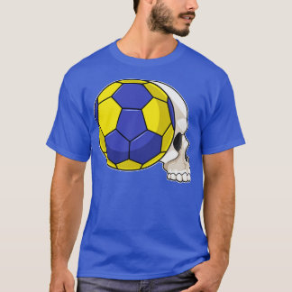 Skull med handbollsport t shirt