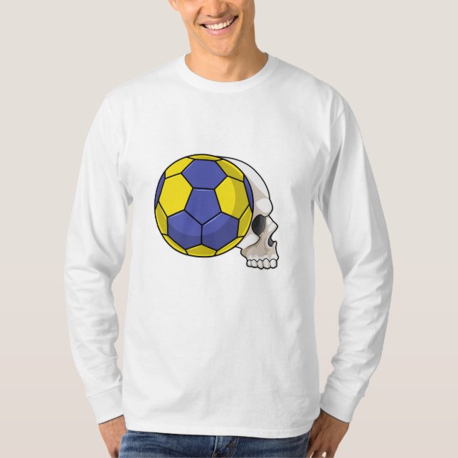 Skull med handbollsport t shirt (Framsida)